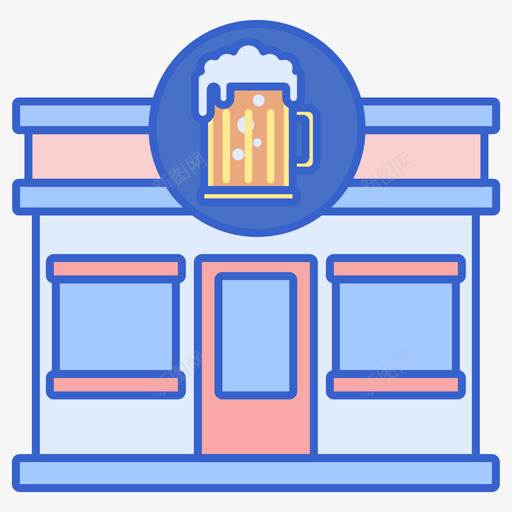酒吧夜总会线性颜色图标svg_新图网 https://ixintu.com 夜总会 线性 酒吧 颜色