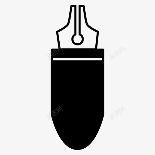 钢笔艺术家书法图标svg_新图网 https://ixintu.com 书法 墨水 工具 绘画 艺术家 钢笔