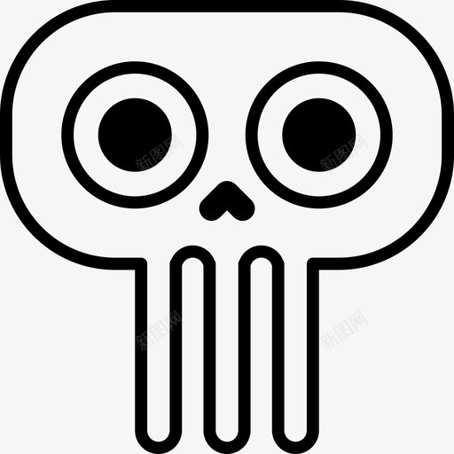 万圣节鬼魂万圣节头骨图标svg_新图网 https://ixintu.com 万圣节 头骨 恐怖 鬼魂
