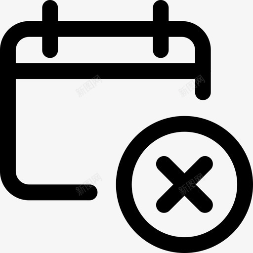 日历日期和时间9线性图标svg_新图网 https://ixintu.com 日历 日期和时间9 线性