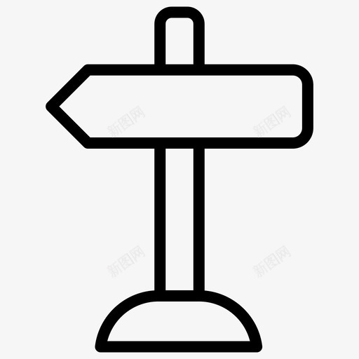 方向标牌方向牌图标svg_新图网 https://ixintu.com 左 左方向 方向 方向牌 标牌 行驶粗体线集223 路标