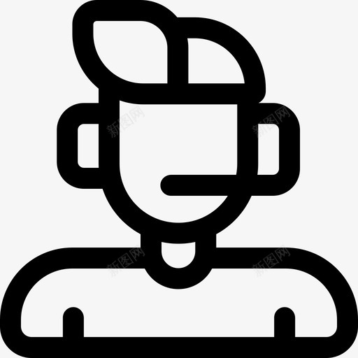 支持工作和职业化身线性图标svg_新图网 https://ixintu.com 工作和职业化身 支持 线性