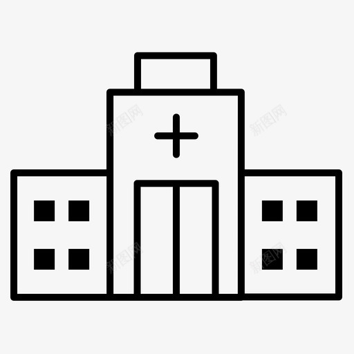 医院建筑爱情图标svg_新图网 https://ixintu.com 世界癌症日细线集256 医院 建筑 浪漫 爱情