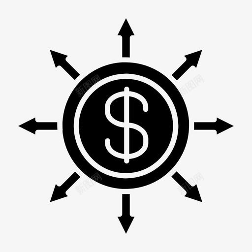 区分商业教育图标svg_新图网 https://ixintu.com 区分 商业 教育 符号 金钱