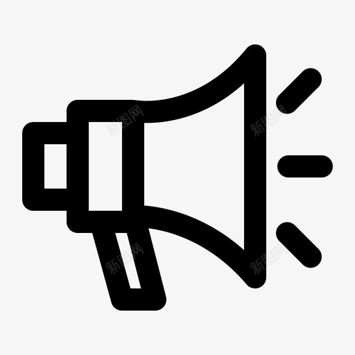 促销音频营销图标svg_新图网 https://ixintu.com 促销 扩音器 扬声器 线路 营销 音频