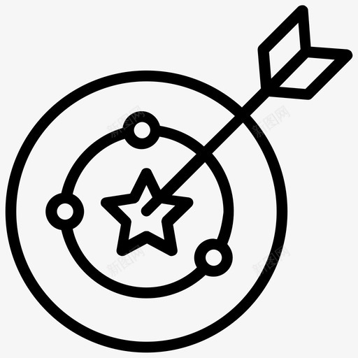 射箭商业目标飞镖游戏图标svg_新图网 https://ixintu.com 商业 图标 射箭 游乐园 游戏 目标 线图 达成 飞镖