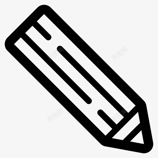 铅笔教育素描图标svg_新图网 https://ixintu.com 书写 教育 用过的线图标 素描 铅笔