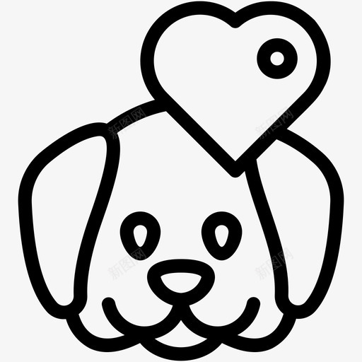 治疗狗情绪支持爪子图标svg_新图网 https://ixintu.com 宠物 情绪支持 治疗狗 爪子