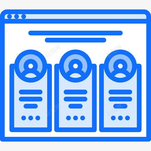 团队网站8蓝色图标svg_新图网 https://ixintu.com 团队 网站 蓝色