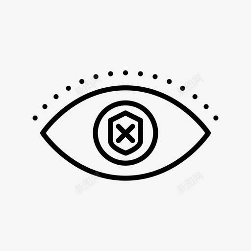 眼睛不安全防火墙保护图标svg_新图网 https://ixintu.com 保护 商业图标 安全 眼睛不安全 防火墙