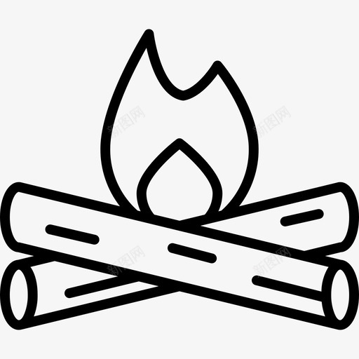 BonfireBBQ35线性图标svg_新图网 https://ixintu.com BBQ35 Bonfire 线性