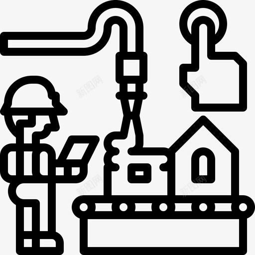 建筑167号建筑线性图标svg_新图网 https://ixintu.com 167号 建筑 线性