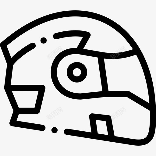 头盔运动型80直线型图标svg_新图网 https://ixintu.com 头盔 直线型 运动型80