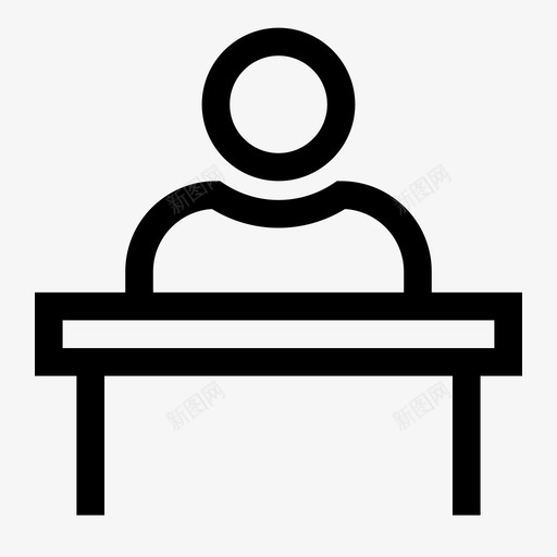 接待处办公桌员工图标svg_新图网 https://ixintu.com 主管 像素 办公室 办公桌 员工 就业 接待处 桌子