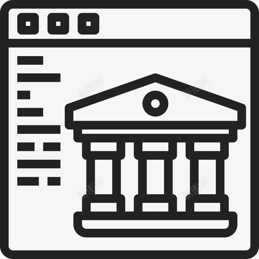 网络银行85线性图标svg_新图网 https://ixintu.com 线性 网络 银行