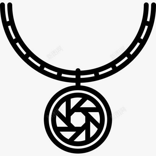 项链珠宝奖章图标svg_新图网 https://ixintu.com 吊坠 奖章 珠宝 项链