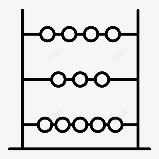 算盘计算童年图标svg_新图网 https://ixintu.com 数学 游戏 玩具 童年 算盘 计算