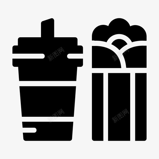 采购产品玉米卷食品和餐馆垃圾食品图标svg_新图网 https://ixintu.com 产品 固体 垃圾 玉米 苏打水 采购 食品 餐厅 餐馆 饮料