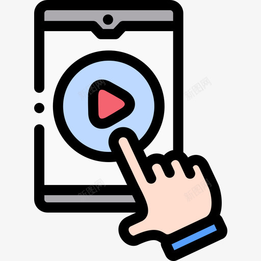 媒体互联网和技术7线性颜色图标svg_新图网 https://ixintu.com 互联网 媒体 技术 线性 颜色
