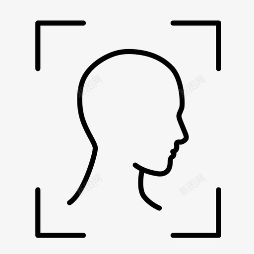 人脸识别人脸检测面部扫描图标svg_新图网 https://ixintu.com 人脸检测 人脸识别 安全镜头 面部扫描 面部识别