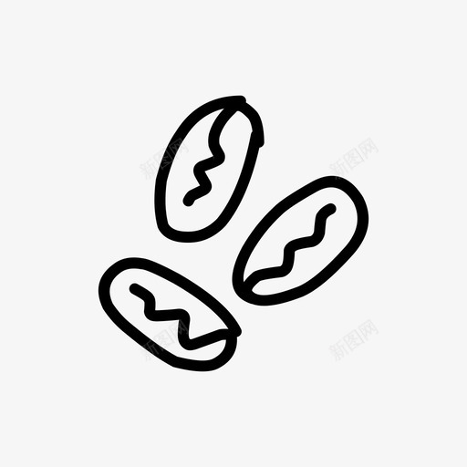咖啡豆香气饮料图标svg_新图网 https://ixintu.com 咖啡豆 饮料 香气