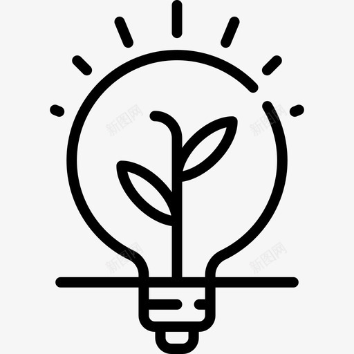 灯泡伦理5线性图标svg_新图网 https://ixintu.com 伦理 灯泡 线性