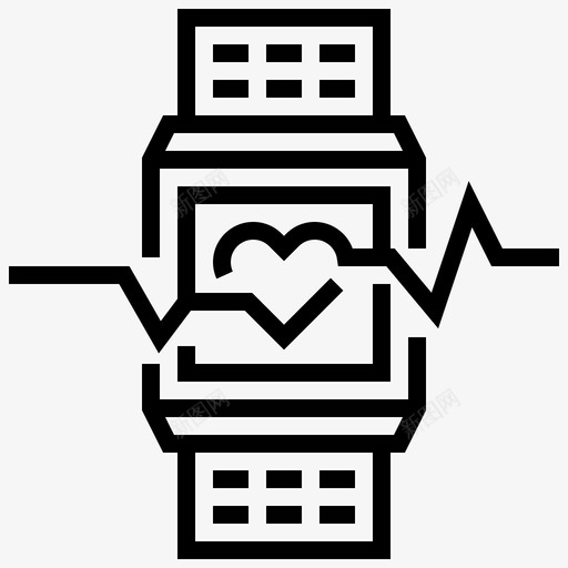 智能手表智能手机应用程序2线性图标svg_新图网 https://ixintu.com 应用程序 手机 手表 智能 线性