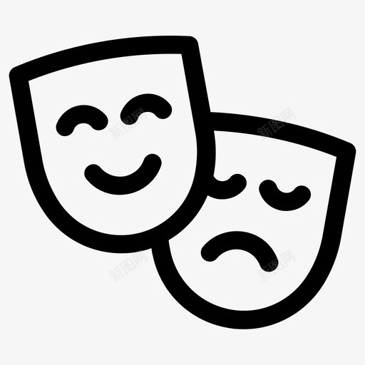 戏剧表演艺术图标svg_新图网 https://ixintu.com 喜剧 戏剧 文化 艺术 表演