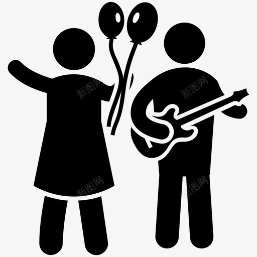 派对吉他手生日庆祝生日派对图标svg_新图网 https://ixintu.com 派对吉他手 生日字形图标 生日庆祝 生日快乐 生日派对 生日象形图