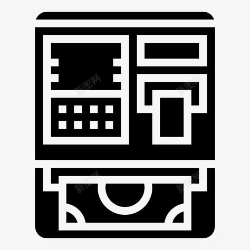 Atm自动售货机7字形图标svg_新图网 https://ixintu.com Atm 字形 自动售货机