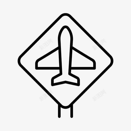 机场通勤者道路图标svg_新图网 https://ixintu.com 交通 旅行 机场 标志 通勤者 道路