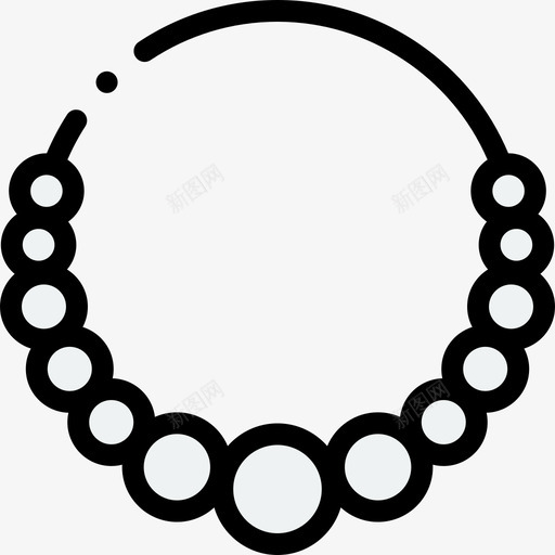 珍珠项链时尚22线性颜色图标svg_新图网 https://ixintu.com 时尚 珍珠 线性 项链 颜色
