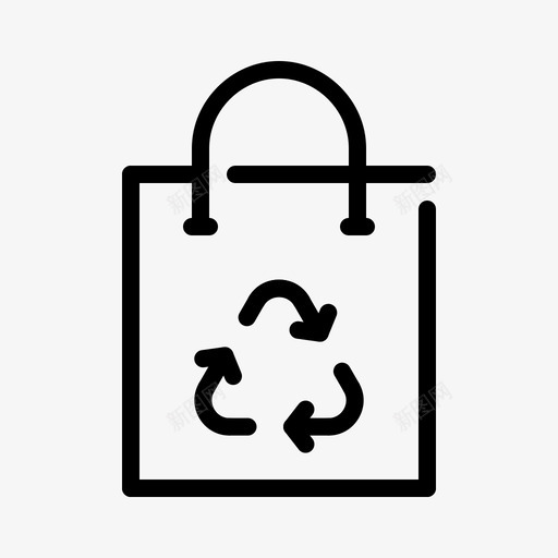 纸袋生态绿色环保图标svg_新图网 https://ixintu.com 循环利用 生态 纸袋 绿色环保