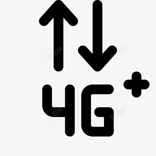 4g电话和手机1线性图标svg_新图网 https://ixintu.com 4g 手机 电话 线性