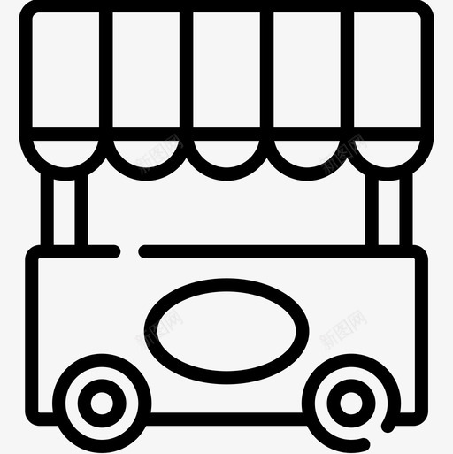 食品车游乐园47直线型图标svg_新图网 https://ixintu.com 游乐园 直线 线型 食品