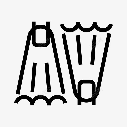 鳍假日游泳图标svg_新图网 https://ixintu.com 假日 打包物品 水 游泳 鳍