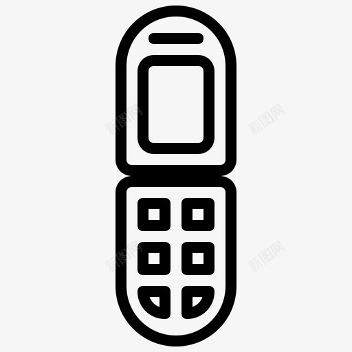 翻盖电话电话手机图标svg_新图网 https://ixintu.com 手机 电话 翻盖 联系人