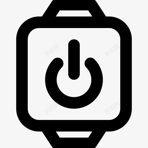 电源智能手表开关图标svg_新图网 https://ixintu.com 开关 智能手表 电源 计算机设备电子设备加粗线条集542