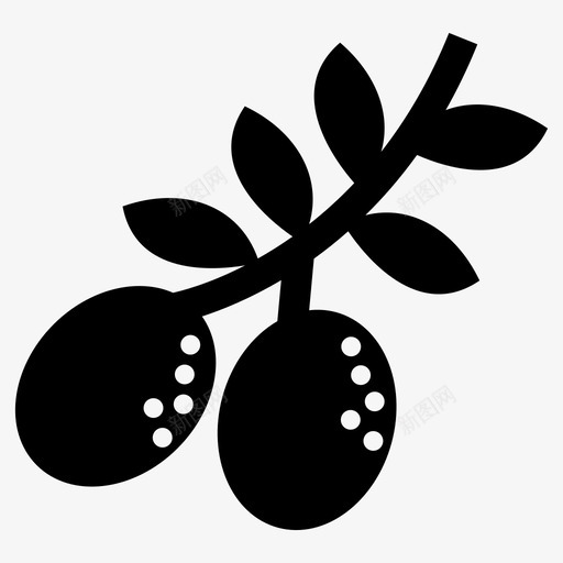 橄榄黑橄榄食物图标svg_新图网 https://ixintu.com 橄榄 油 绿色 食物 黑橄榄
