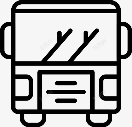公共汽车城市卷24线性图标svg_新图网 https://ixintu.com 公共汽车 城市 线性