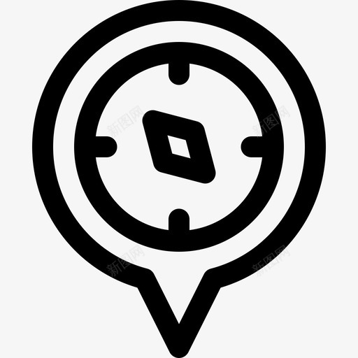 罗盘导航和地图17线性图标svg_新图网 https://ixintu.com 导航和地图17 线性 罗盘