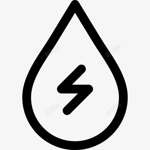 水能可再生能源24线性图标svg_新图网 https://ixintu.com 再生 可再 水能 线性 能源