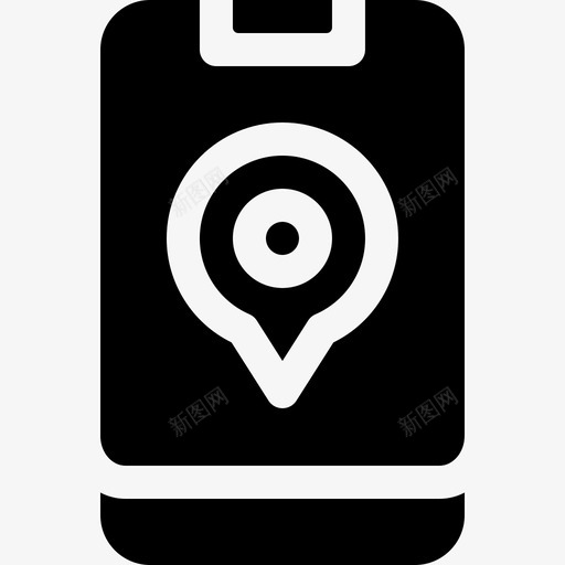 智能手机导航和地图16已填充图标svg_新图网 https://ixintu.com 导航和地图16 已填充 智能手机