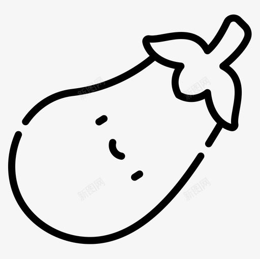 茄子健康食品25直系图标svg_新图网 https://ixintu.com 健康食品25 直系 茄子