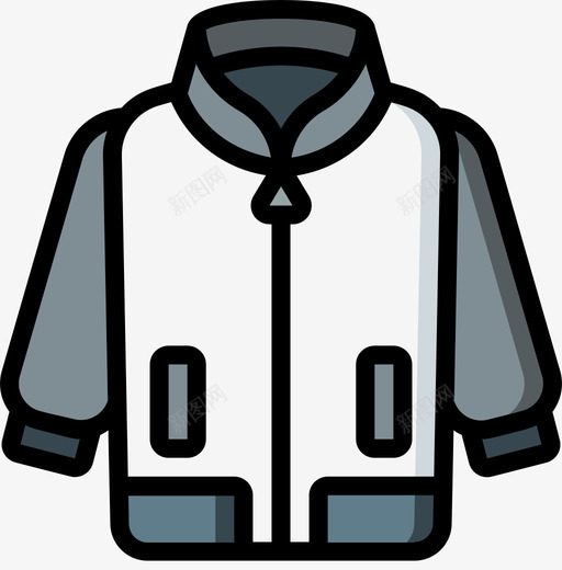 夹克时装和服装1线性颜色图标svg_新图网 https://ixintu.com 夹克 时装 服装 线性 颜色