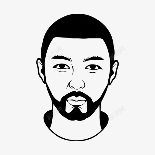 亚洲人脸头图标svg_新图网 https://ixintu.com 亚洲 亚洲人 人的