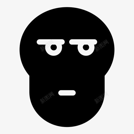 头骨表情符号脸图标svg_新图网 https://ixintu.com 头骨 头骨雕文 无脸 脸 表情符号