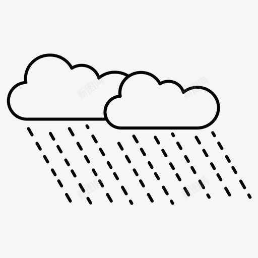 雨云雷图标svg_新图网 https://ixintu.com 云 天气 雨 雷