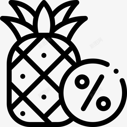 菠萝夏季销售12直系图标svg_新图网 https://ixintu.com 夏季 直系 菠萝 销售