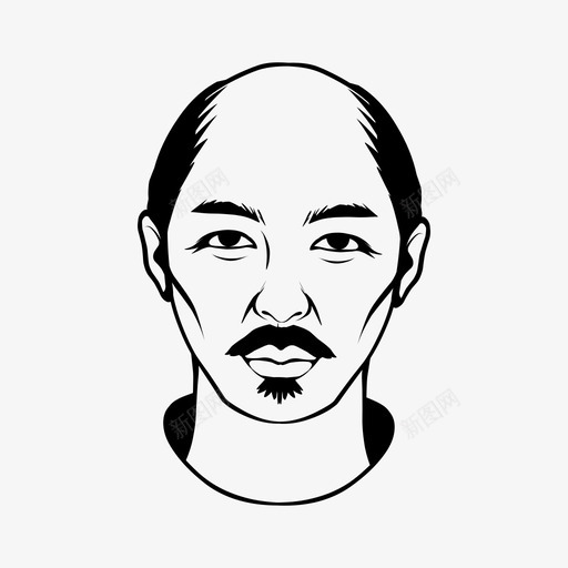 亚洲人脸头图标svg_新图网 https://ixintu.com 亚洲人 亚洲人的头 头 脸